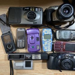 Old cameras and phones