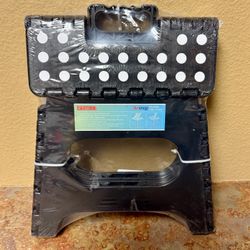 NEW - 11 inch Lightweight Folding Step Stool - 2 Pack - nonslip - BLACK - for Kitchen Bathroom