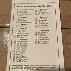 1984 Phillies Photo Set $20