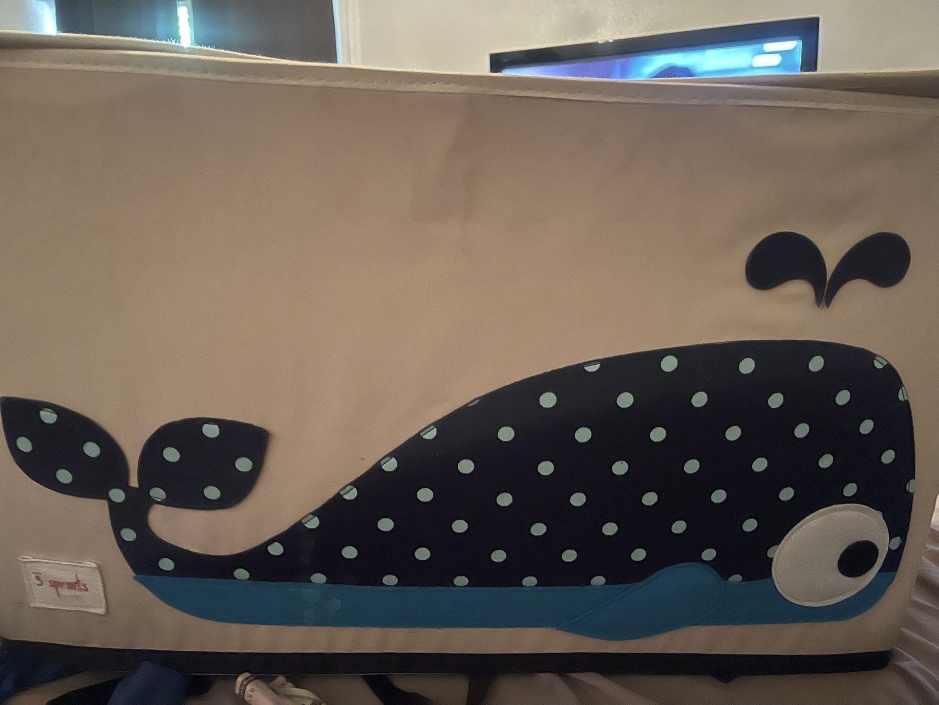 3 Sprouts Whale Toy Chest