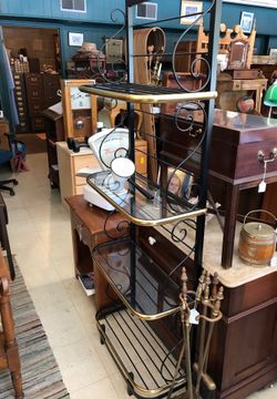 Brass and metal Bakers Rack