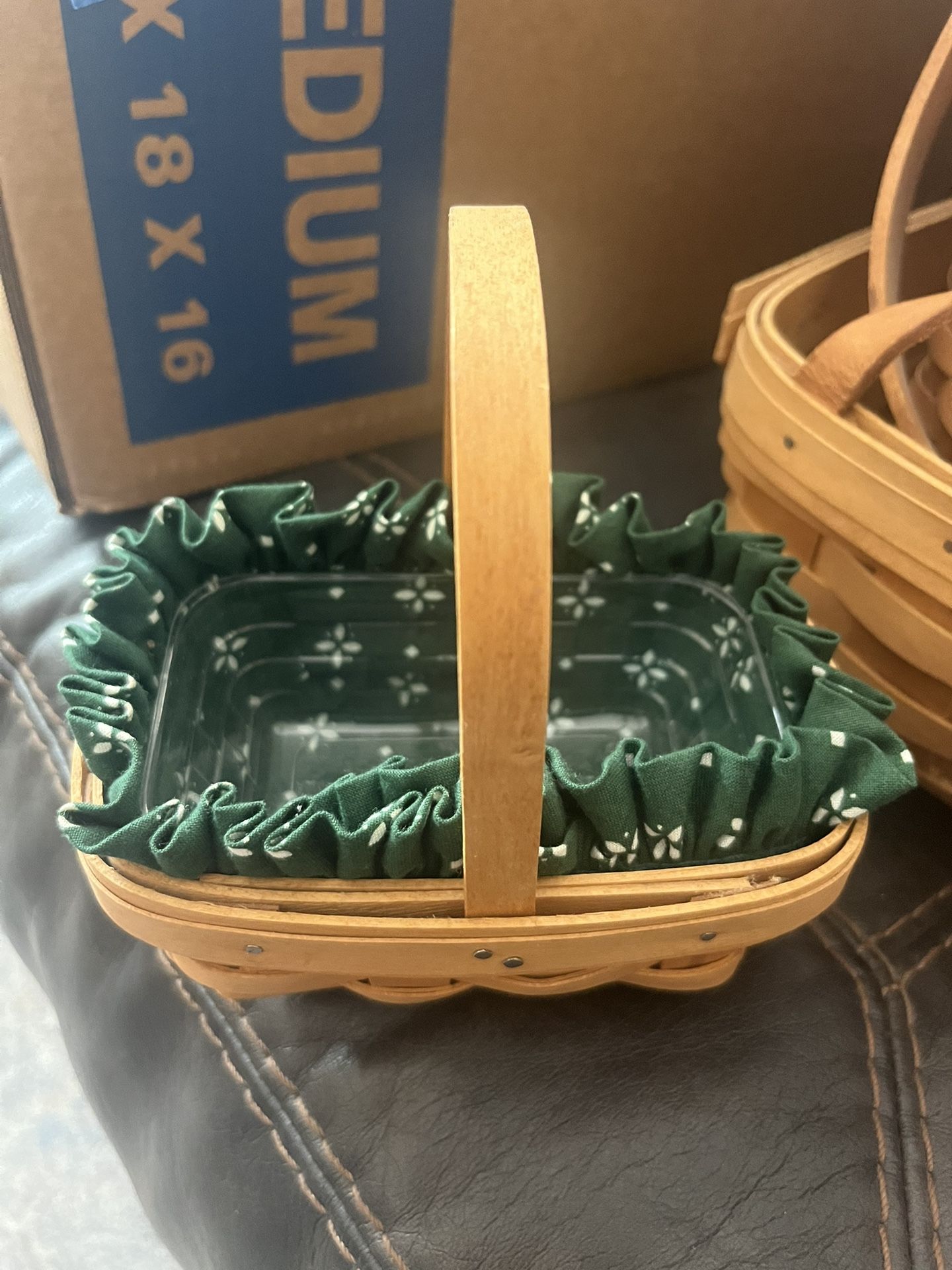 Longaberger 1995 horizon of hope basket with liner & protector