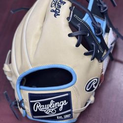Rawlings HOH 11.5” Carolina Blue/Navy PROR204-2XCB Pro H-Web Infield Glove