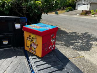 Paw Patrol Child Kid Children Toy Box Shoe Box Padded Like New