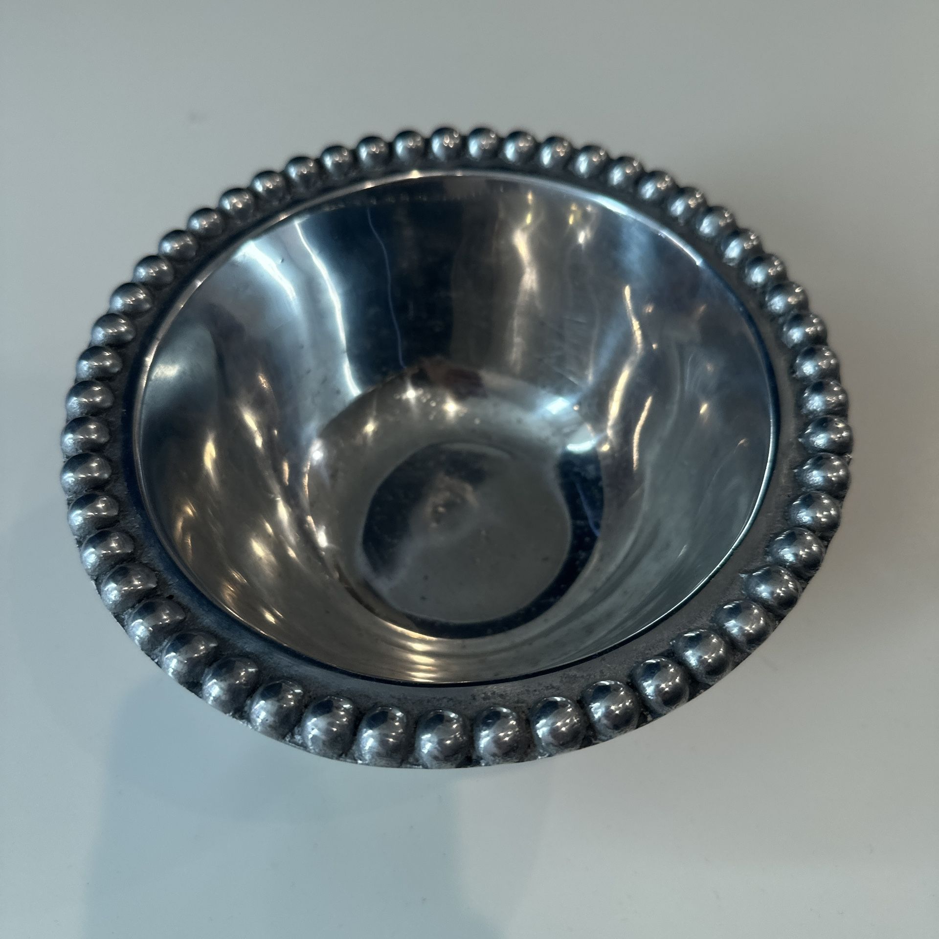 Holland Boone Polished Pewter Serving Bowl Scottsdale Made in Mexico