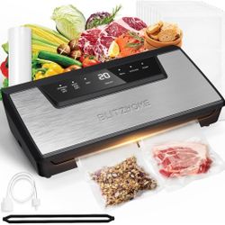Vacuum Sealer Machine, 5 Easy Modes for Dry/Moist Food Storage/Sous Vide, Built-in Cutter Kit