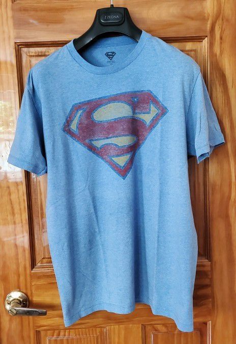 Light blue superman t shirt hotsell