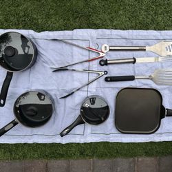 Moving out sale - Sauce pans and grilling utensils bundle