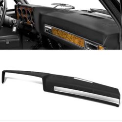 81-91 Chevy GMC C/K/R/V Pickup Suburban Molded Dash Cap Cover Bezel Overlay - Black 