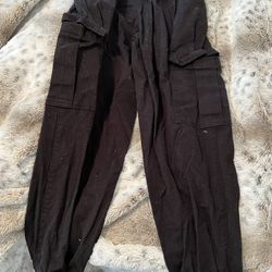 Black Cargo Joggers 