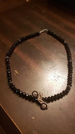 Black motorcycle necklace