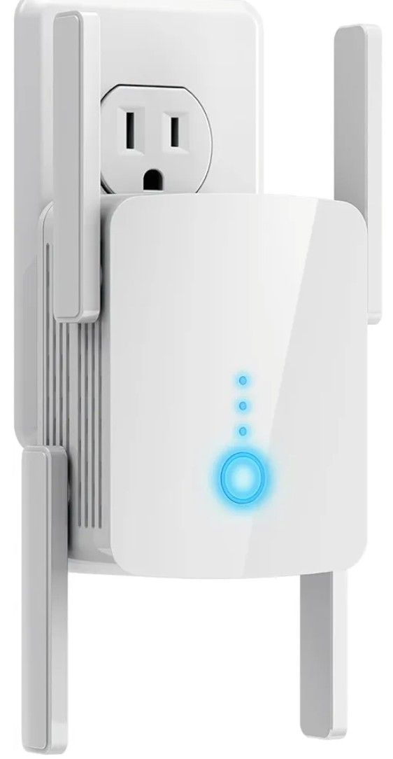 WLM Fastest WiFi Extender Signal Booster for Home - Up to 9000 sq. ft Coverage, Easy Set Up WiFi Repeater Wireless Signal Booster with Ethernet Port,