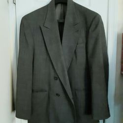 Haggar Athletic Fit Imperial Mens Size 44 Suit Jacket And Pants
