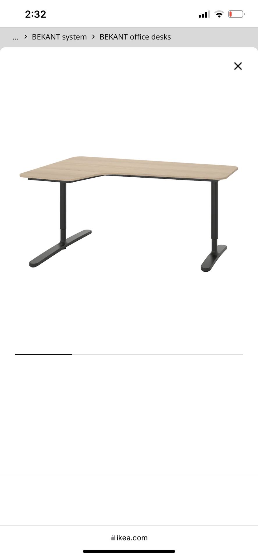 IKEA L- Shape Computer Desk/ Office Table