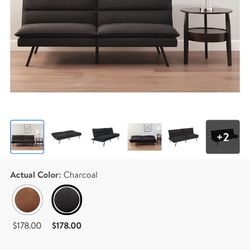 walmart black futon