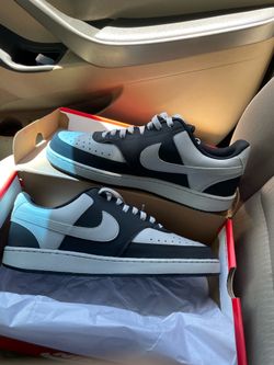 Size 10 Gray and Black Nike Court Lo