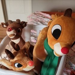 Rudolph the Red-Nosed Reindeer and ornaments