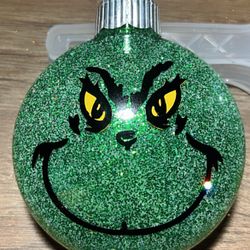 Grinch Glitter Ornaments 