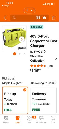 Ryobi  charger and a charger and battery