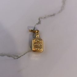 14k Whisky Bottle Pendant 