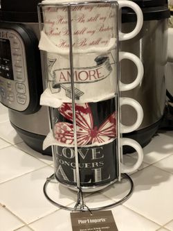 Brand New Porcelain Pier 1 Coffee Cups