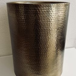 Threshold Gold/Brass Cylinder Drum Accent Table