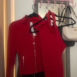 Oxford red gold zipper lululemon set