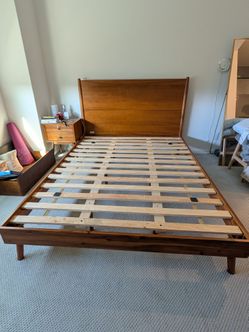 Mid century bed frame - Queen size