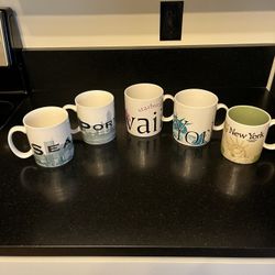 5 Starbucks Coffee Cups