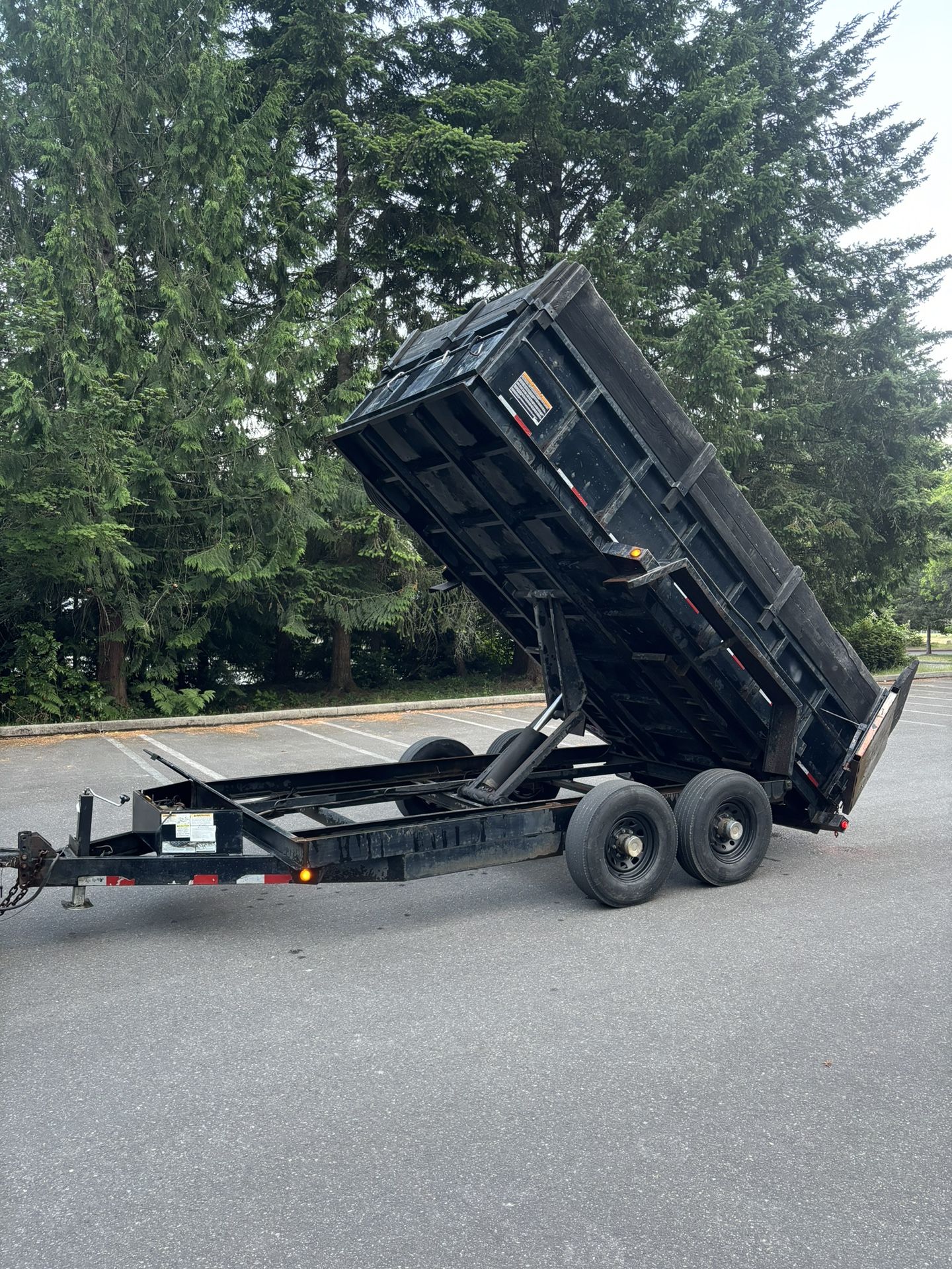 2008 C&B 7x14 Dump Trailer 14k 2ft Metal Walls Heavy Duty Tires