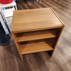 modern walnut-finish nightstand or end table with an open shelf design. 27x20x16 inch, Versatile, strong, sterdy. 