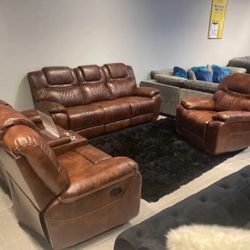 SANTIAGO BROWN LOVESEAT AND SOFA SET ONLY $1199!