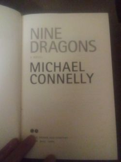 Nine Dragons By Michael Connelly First Edition 