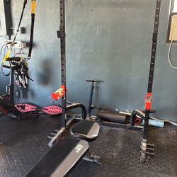 Squat Rack With Bench, No Weights!