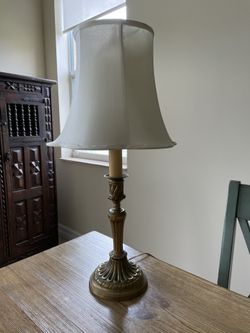 Lámparas Antiguas Con Base De Bronce 