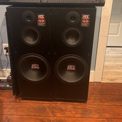 2 12 Inch MTX subwoofers