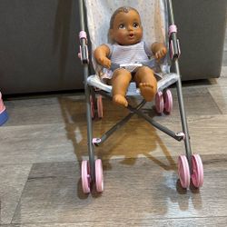 Baby Doll + Stroller 
