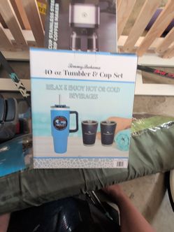 Tommy Bahama 40 oz tumbler and cup set