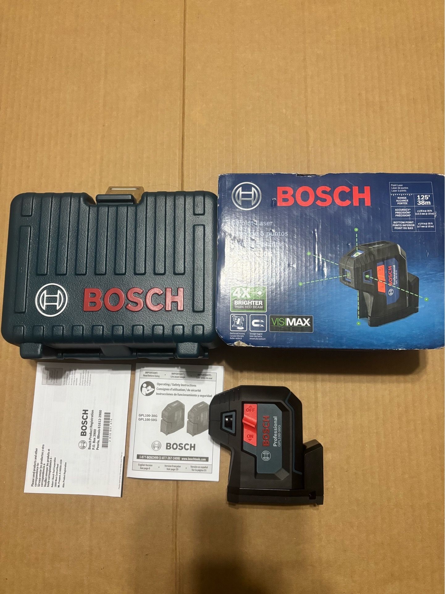 Bosch 125 Ft Green 5 Point Self Leveling Laser