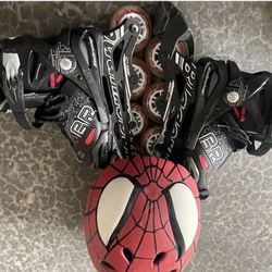 Rollerblades With Helmet And Knee pad Includes 