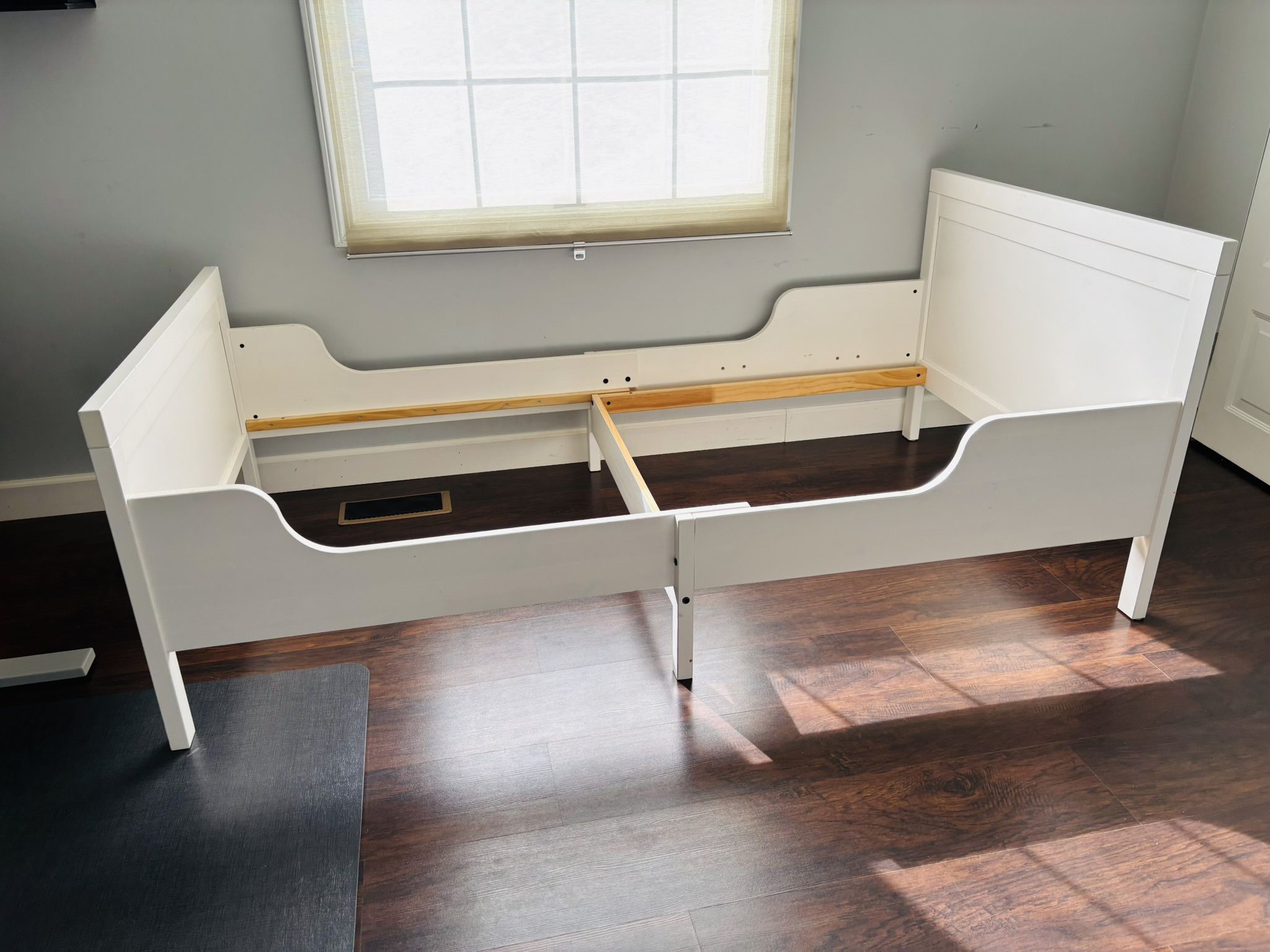 IKEA Kids Extendable Bed Set – Includes Frame, Slatted Base, Mattress & Protector – Gently Used