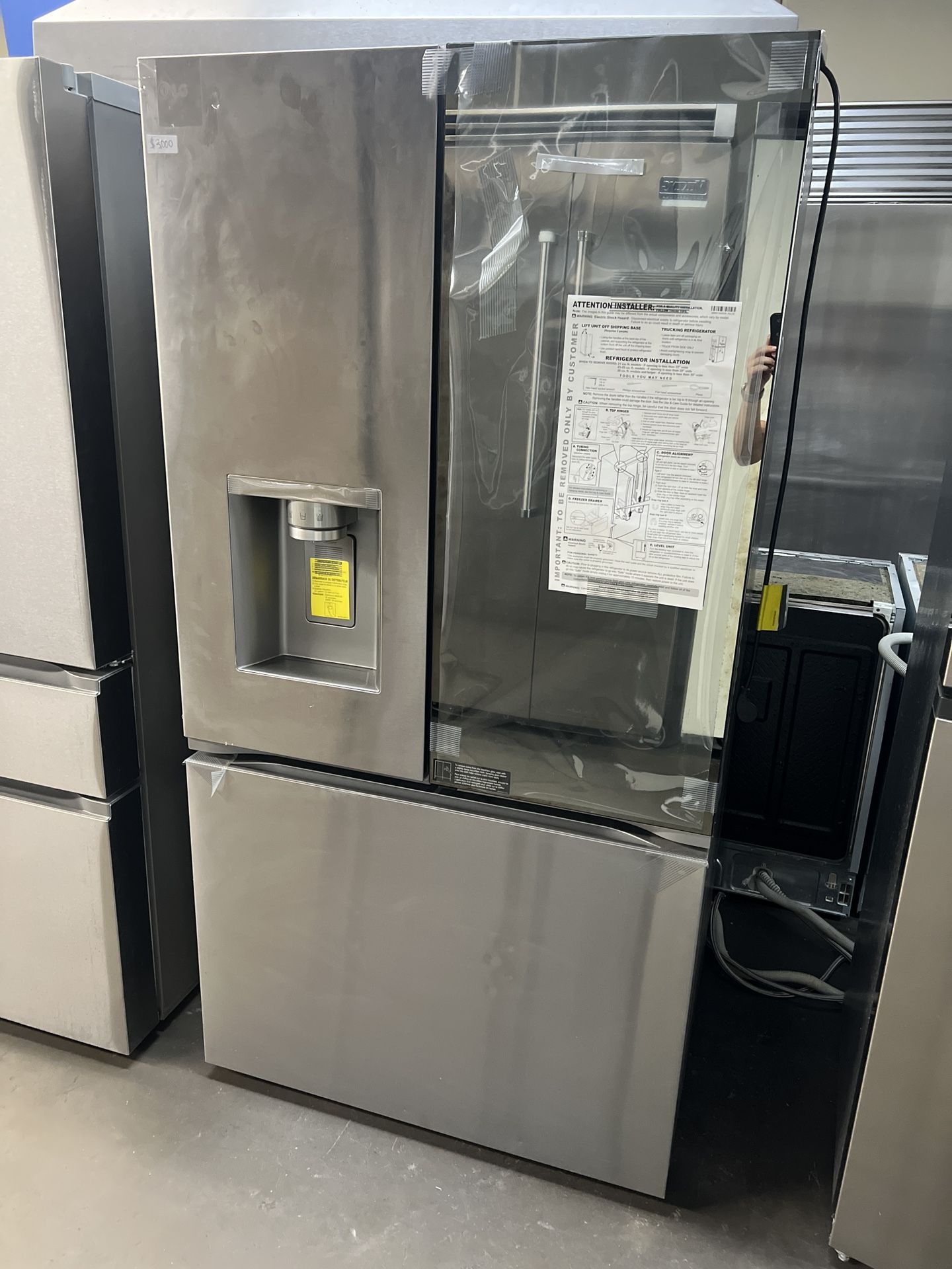 New Open Box Lg Mirrored Insta View Door In Door Refrigerator