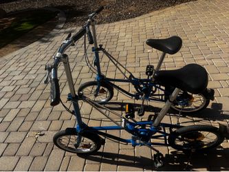 Pair of Strida folding bikes