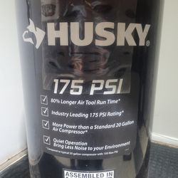 Husky 20-Gallon Vertical Air Compressor – 175 PSI – Works Great