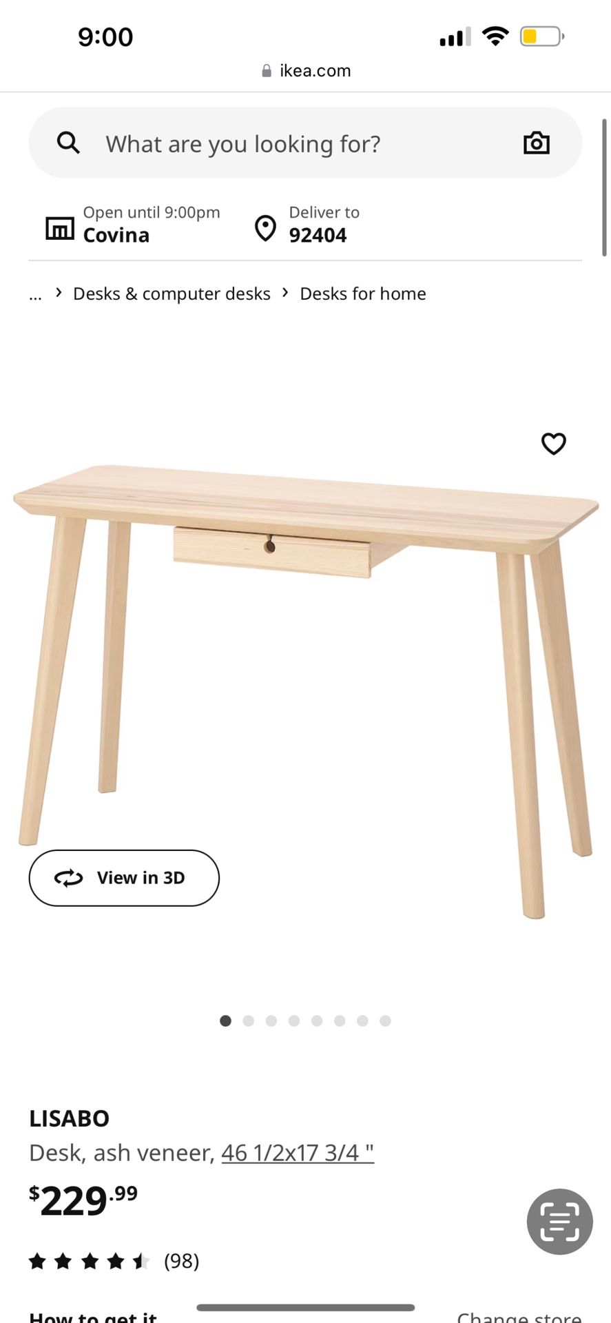 IKEA Wood desk And Chair