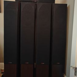 4x Polkaudio Ti 150 Tower Speakers, With Center Channel Speaker Included 