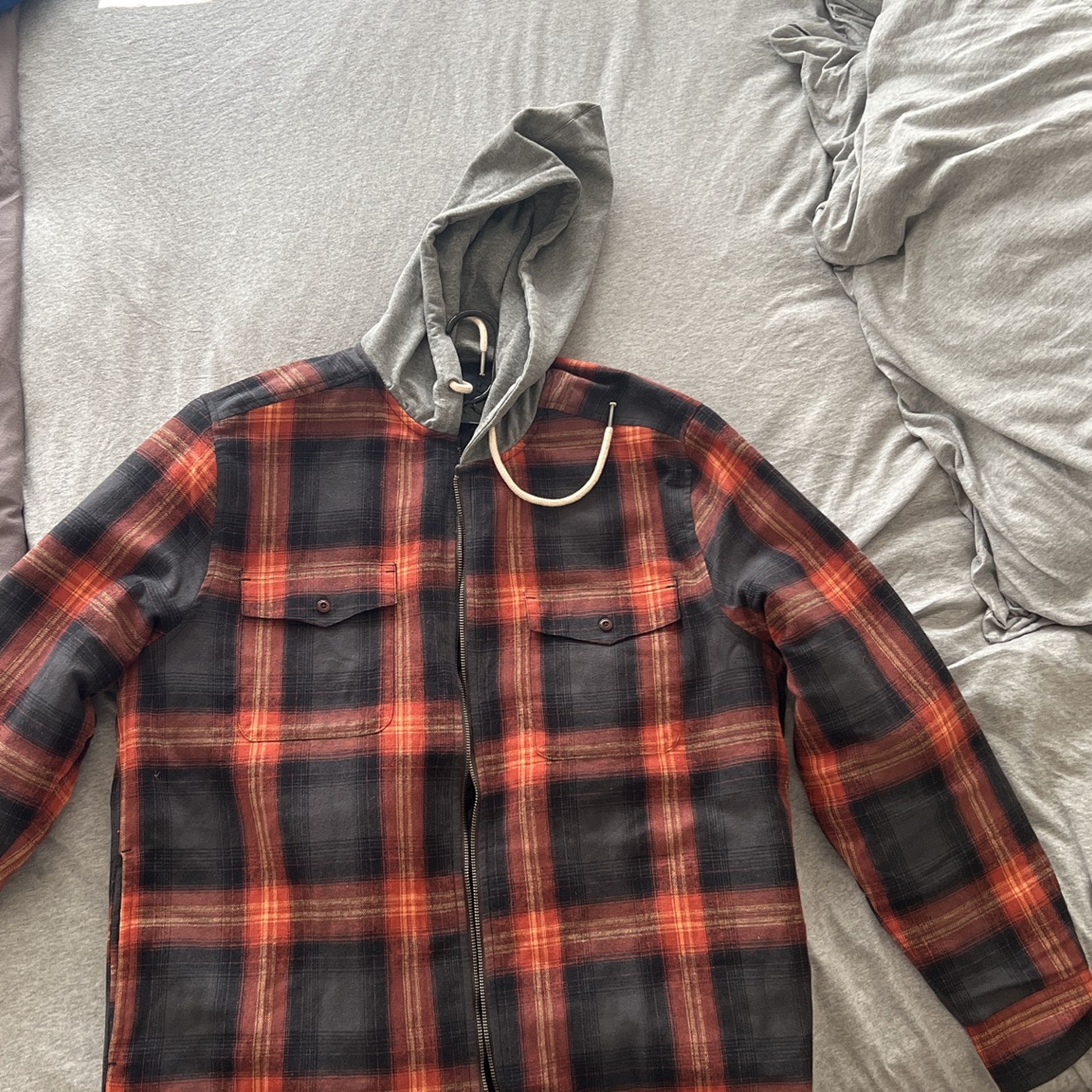 Hooded Workwear Long Sleeve Over Shirt