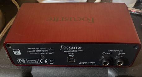 Focusrite Scarlette 212 interface! Mac or windows