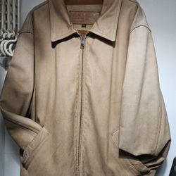 Vintage Leather Timberland Jacket, Size XL, $50