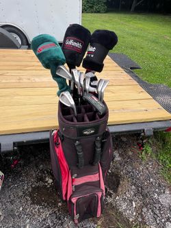Complete Set of Titleist DCI Golf Clubs, Woods, Bag